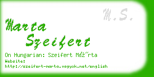 marta szeifert business card